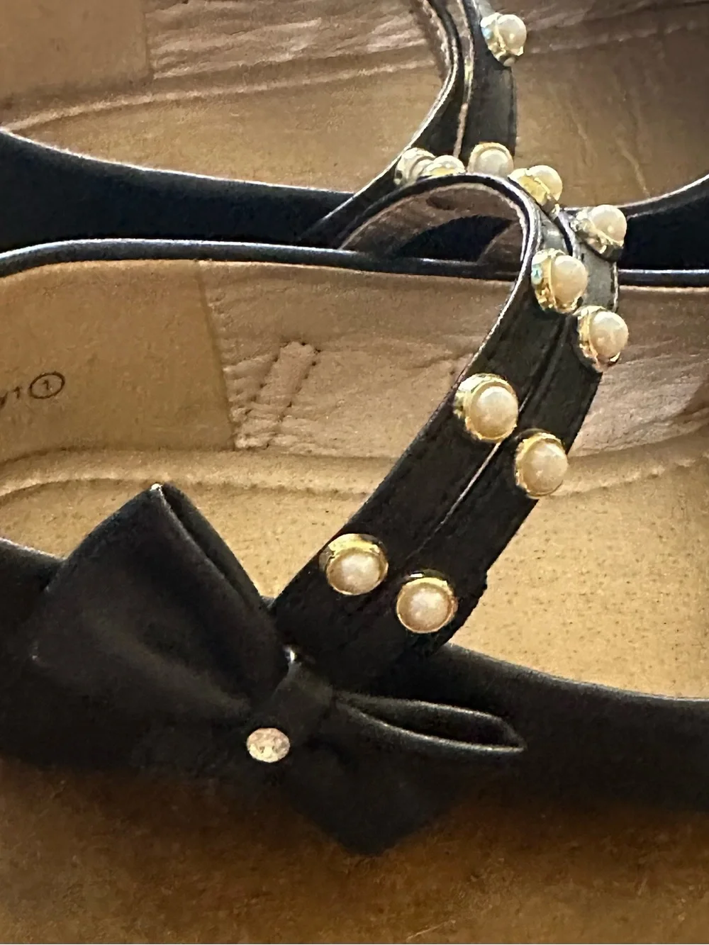 Pandaninja Black Pearl Strap Mary Jane size 1